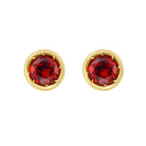 14K Garnet Birthstone Earrings
