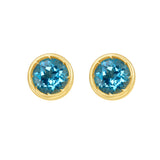 14K Sky Blue Topaz Birthstone Earrings