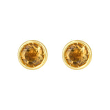 14K Citrine Birthstone Earrings