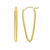 14K V Hoop Earrings