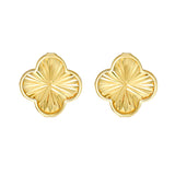 14K Radiating Clover Earrings