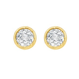 14K White Topaz Birthstone Earrings
