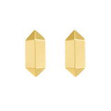 14K Long Hexagon Post Earrings