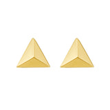 14K Flat Back Triangle Earrings