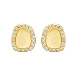 14K Diamond Freeform Cushion Earrings