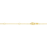 14K Gold 0.87mm Double Extendable Diamond Cut Cable Chain