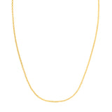 14K 1.4mm Double Extendable Lite Rolo Chain