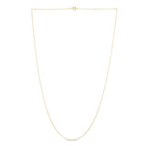 14K Gold .5mm Double Extendable Rope Chain