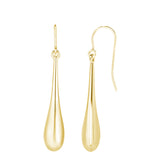 14K Gold Polished Graduated Tear Drop Earring
