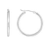 14K Gold 2x25mm Hoops