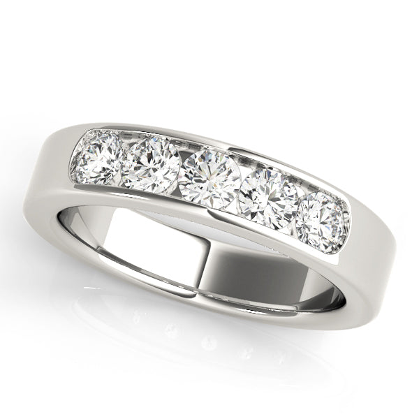 Multi-Diamond 14K Gold Wedding Ring