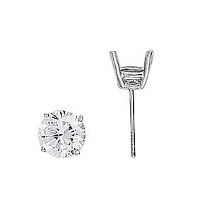 0.05 CT Round Diamond Single Stud Earring