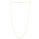 14K Gold 1.3mm Figaro Chain