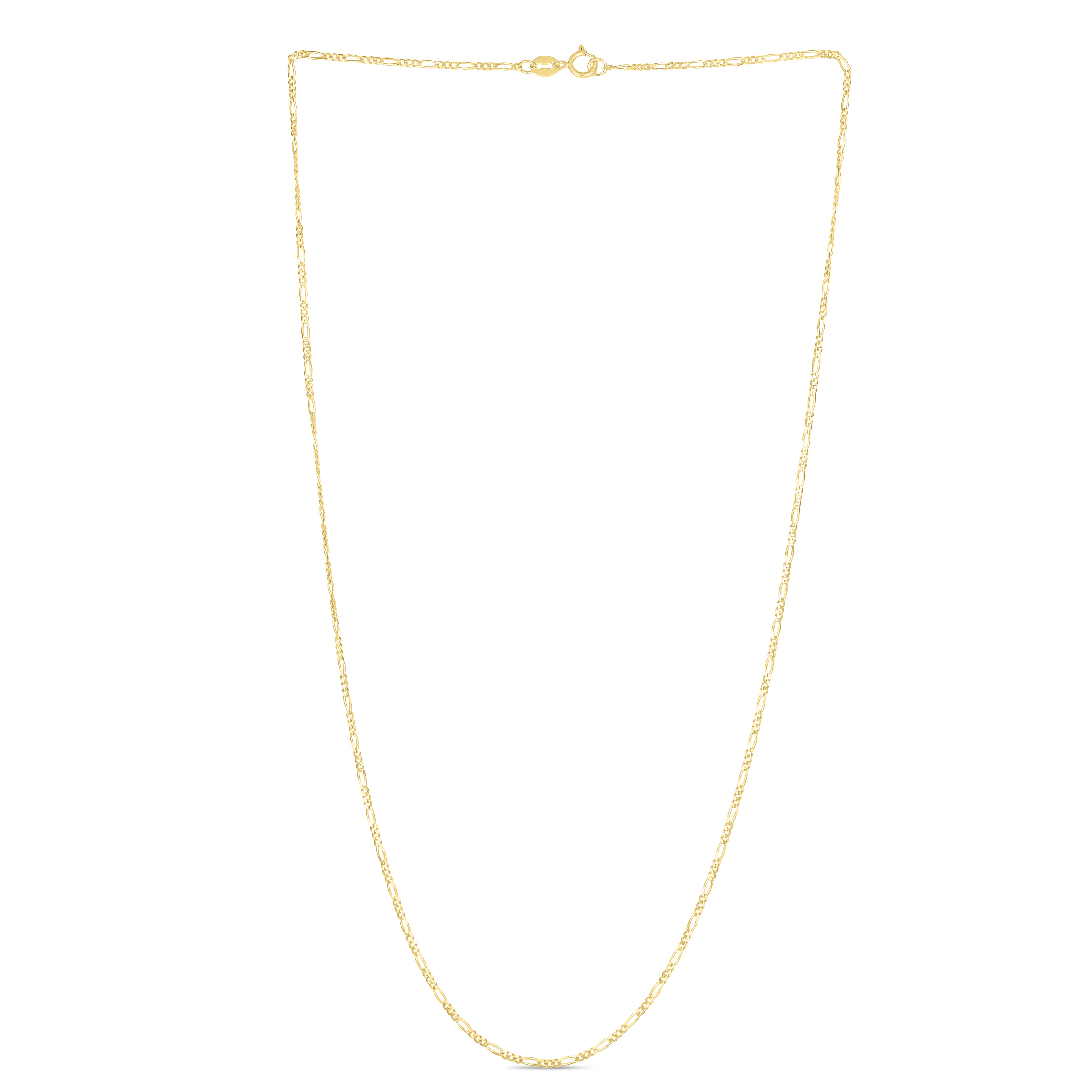 14K Gold 1.3mm Figaro Chain