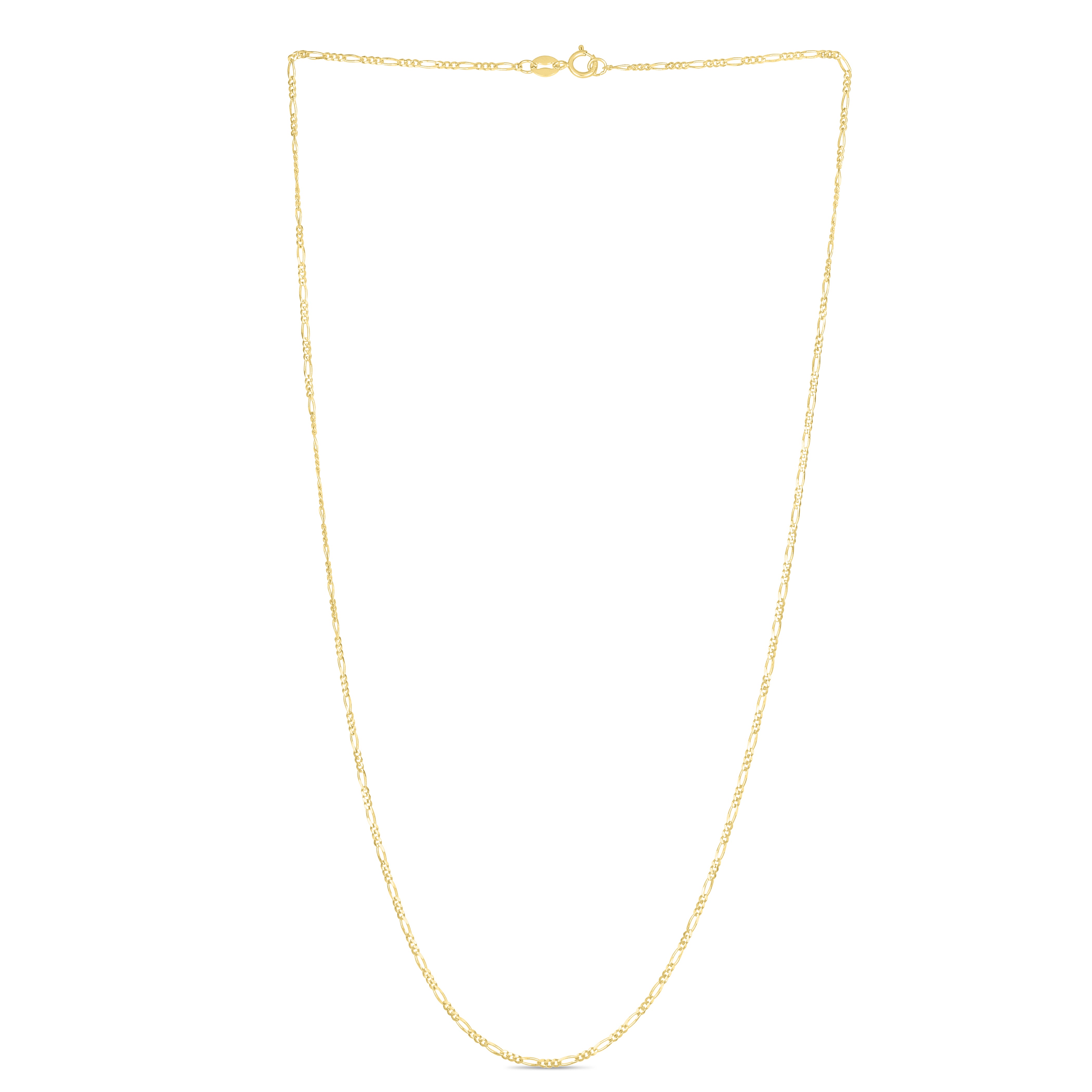 14K Gold 1.9mm Figaro Chain
