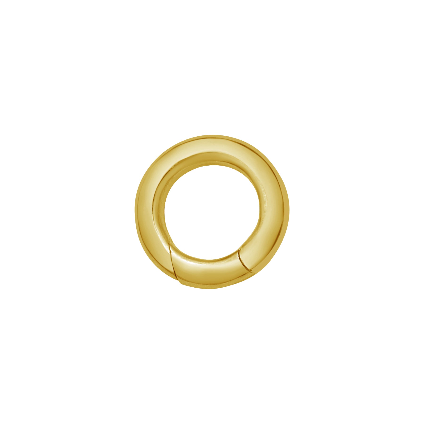 14K Small Charm Push Lock Ring