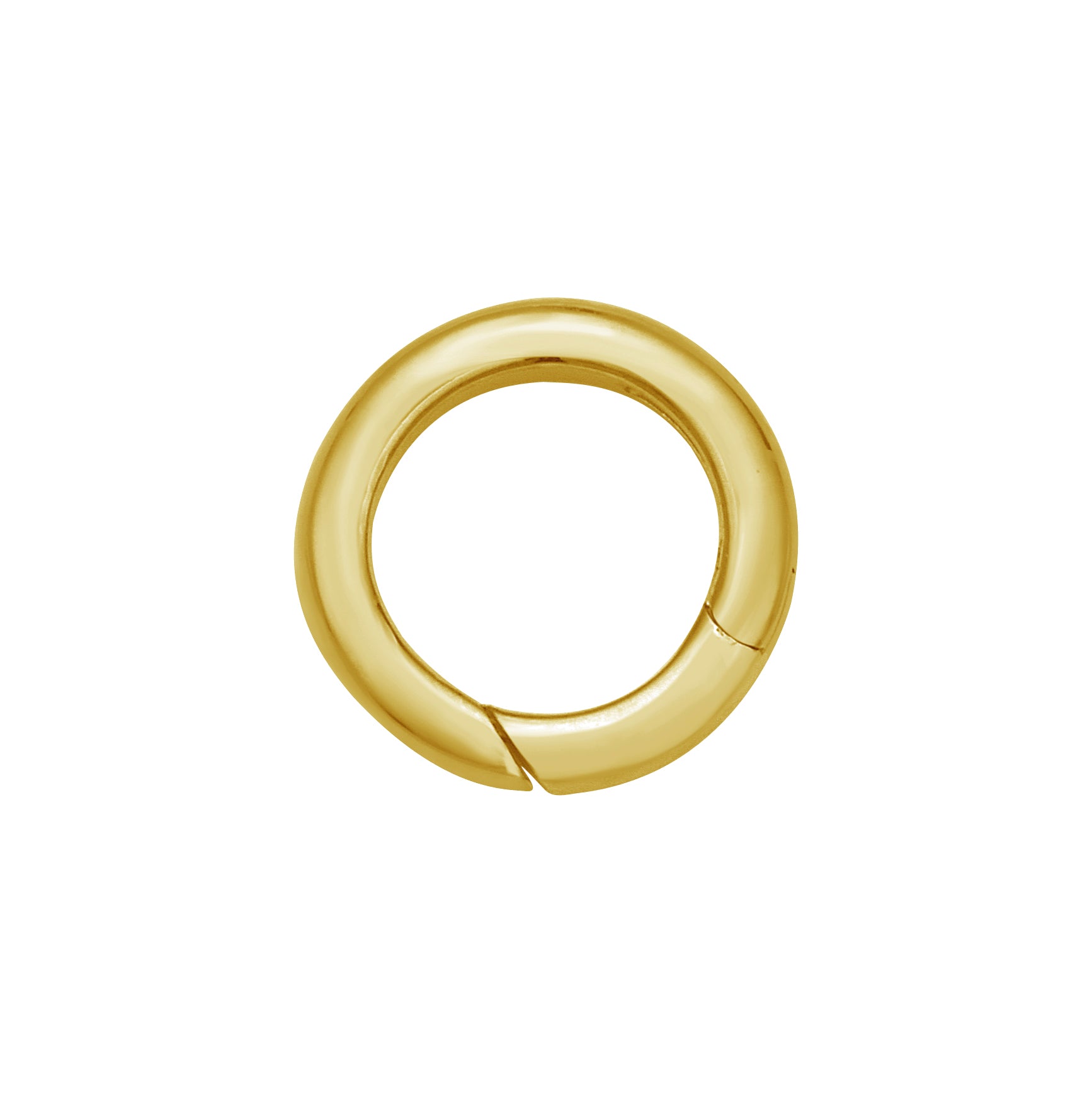 14K Medium Charm Push Lock Ring