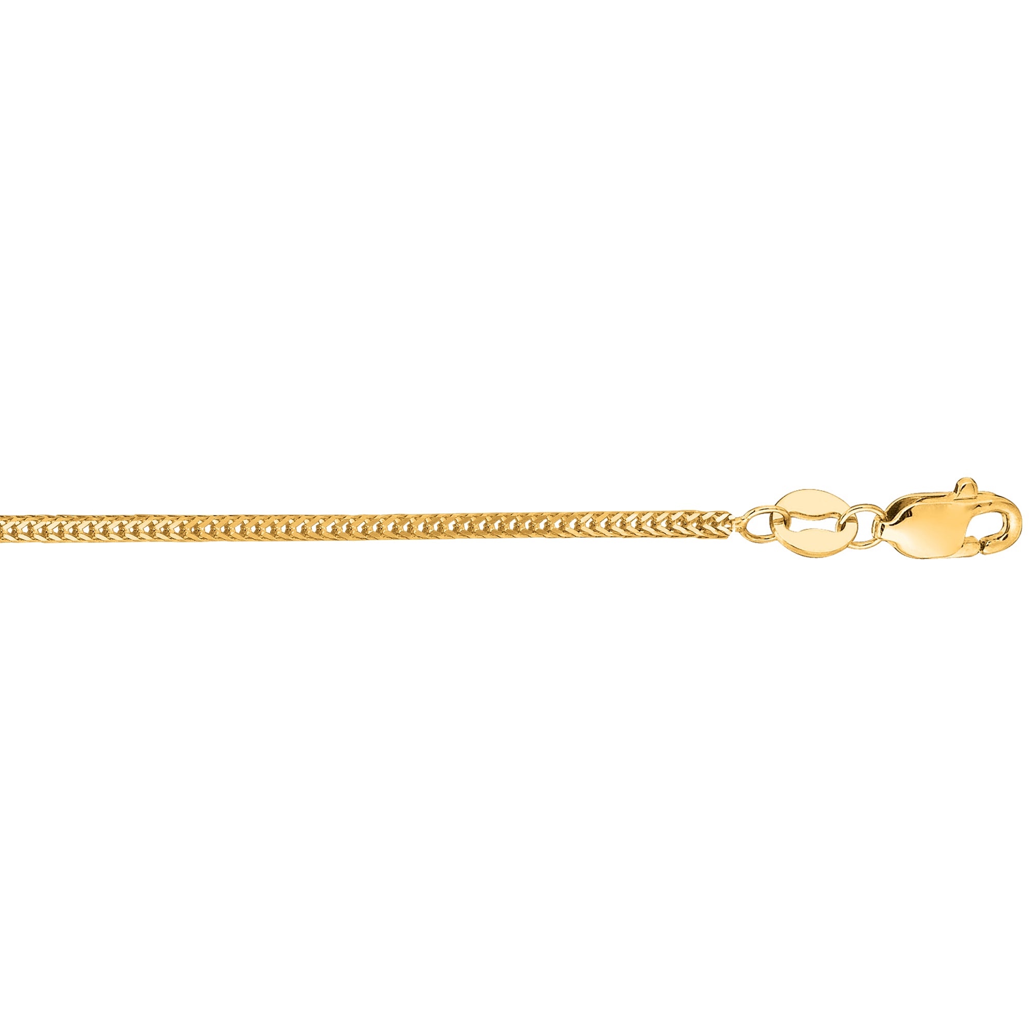 14K Gold 1mm Foxtail Chain
