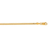 14K Gold 2.2mm Gourmette Chain