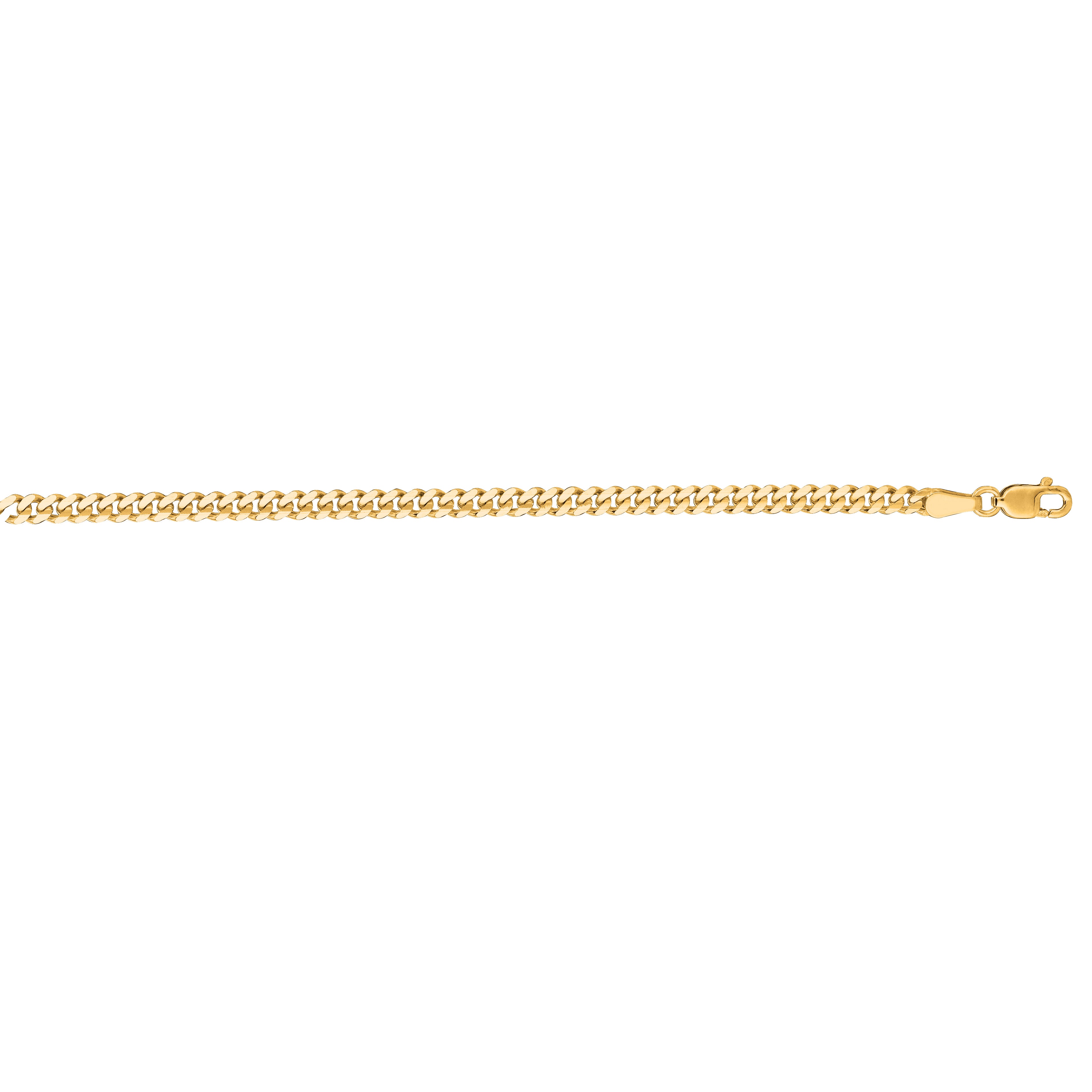 14K Gold 2.8mm Gourmette Chain