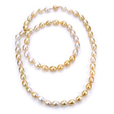 14KT Yellow Gold Golden South Sea Pearl Necklace