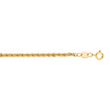 14K Gold 2mm Lite Rope Chain
