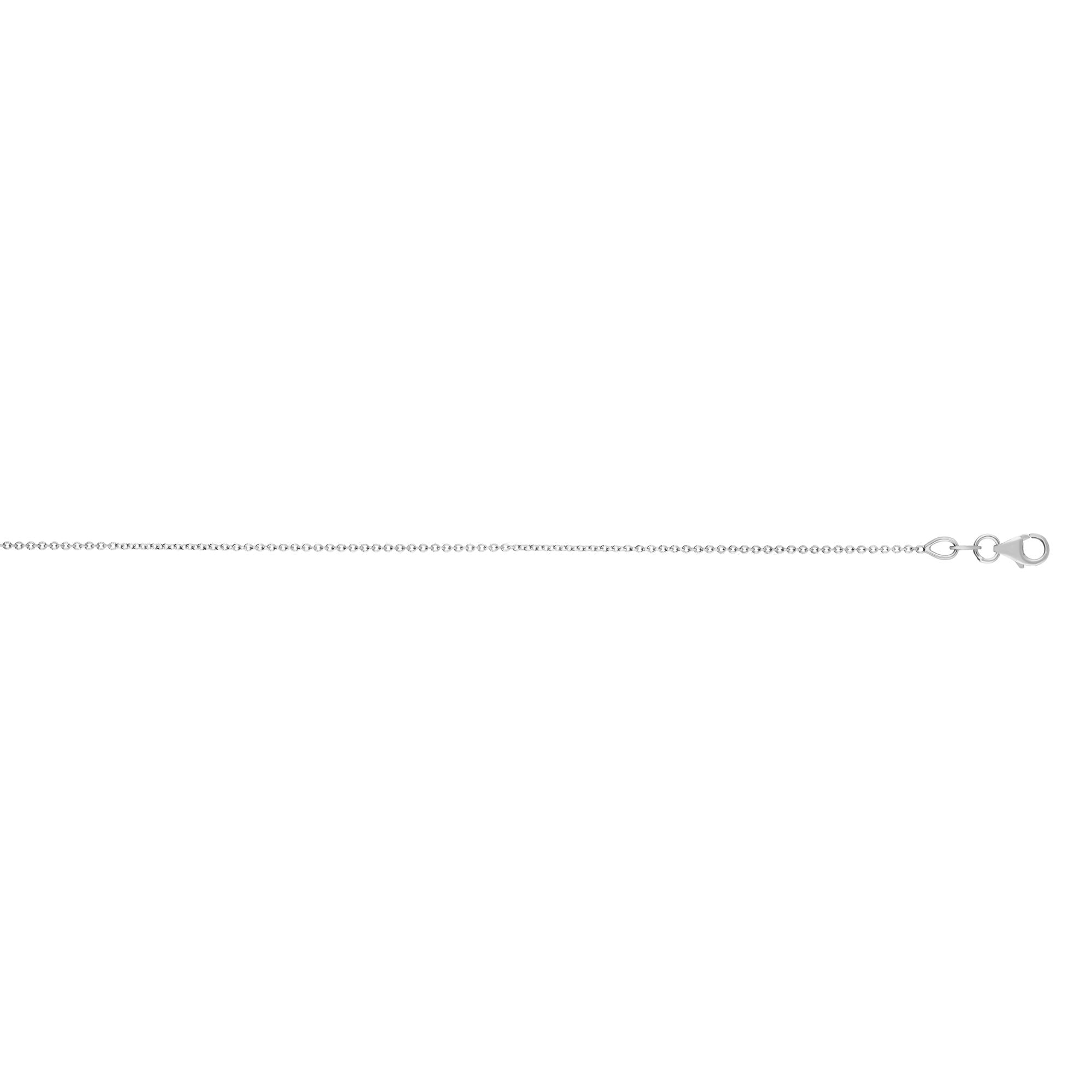 18K Gold 1.0mm Extendable Cable Chain