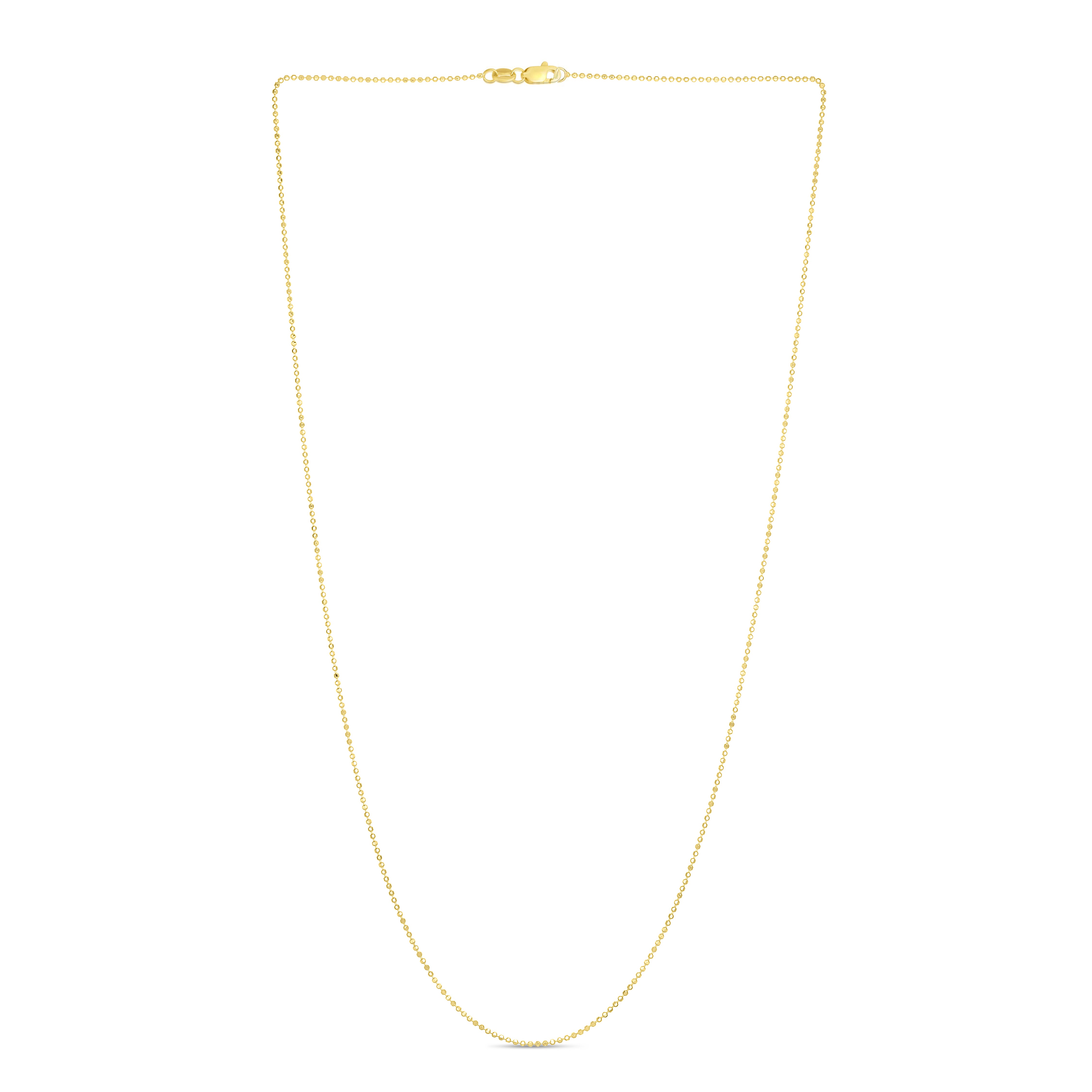 14K Gold 0.9mm Diamond Cut Bead Chain