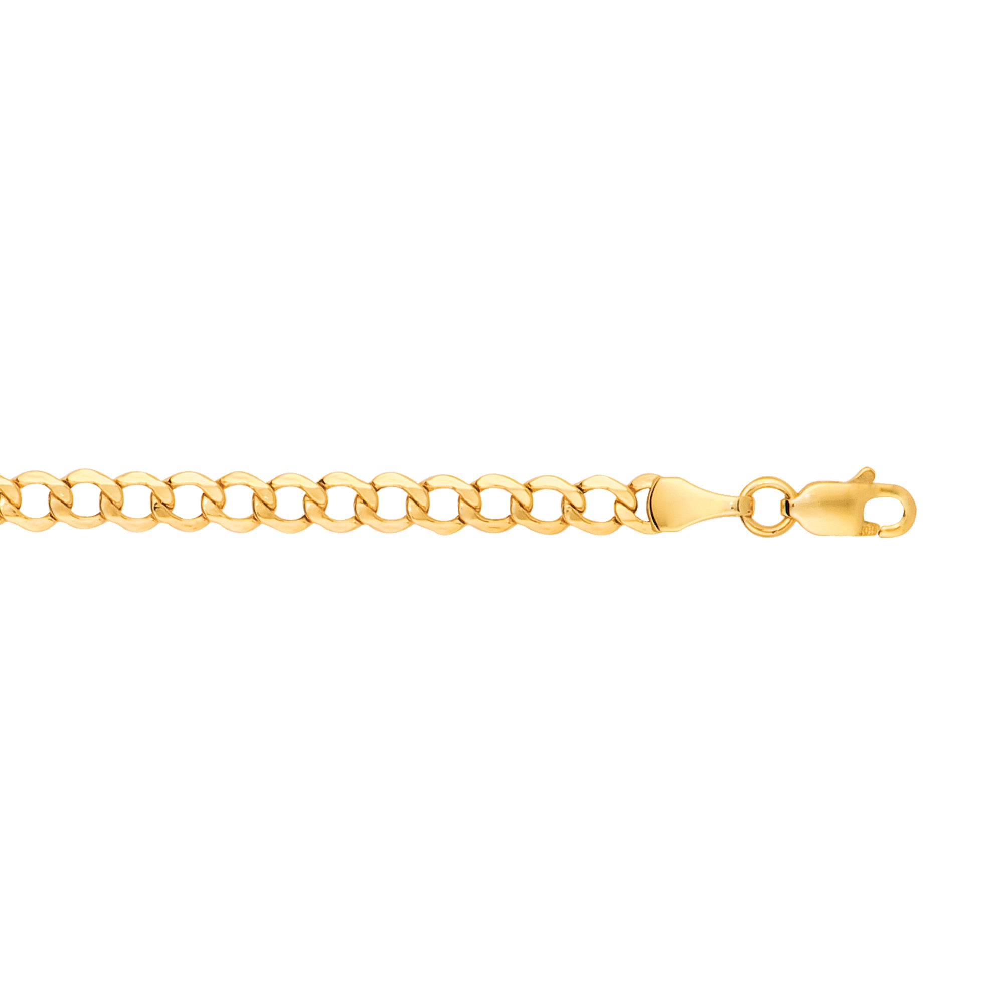 14K Gold 20"" 4.4mm Lite Curb Chain
