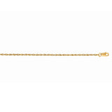 14K Gold 0.85mm Machine Rope Chain (Carded)
