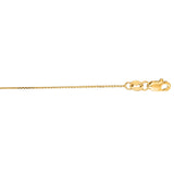14K Gold .5mm Diamond Cut Flat Cable Chain