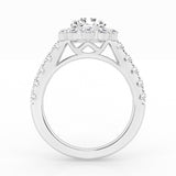 14K White Gold Lab Diamond Celestial Halo Engagement Ring