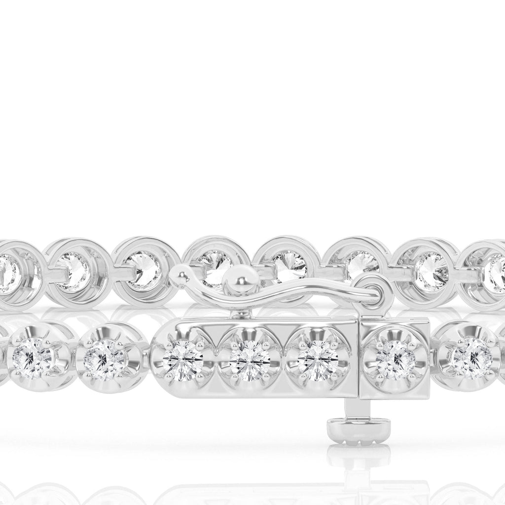 Brilliant 1 CTW Lab Diamond Tennis Bracelet in 14K White Gold