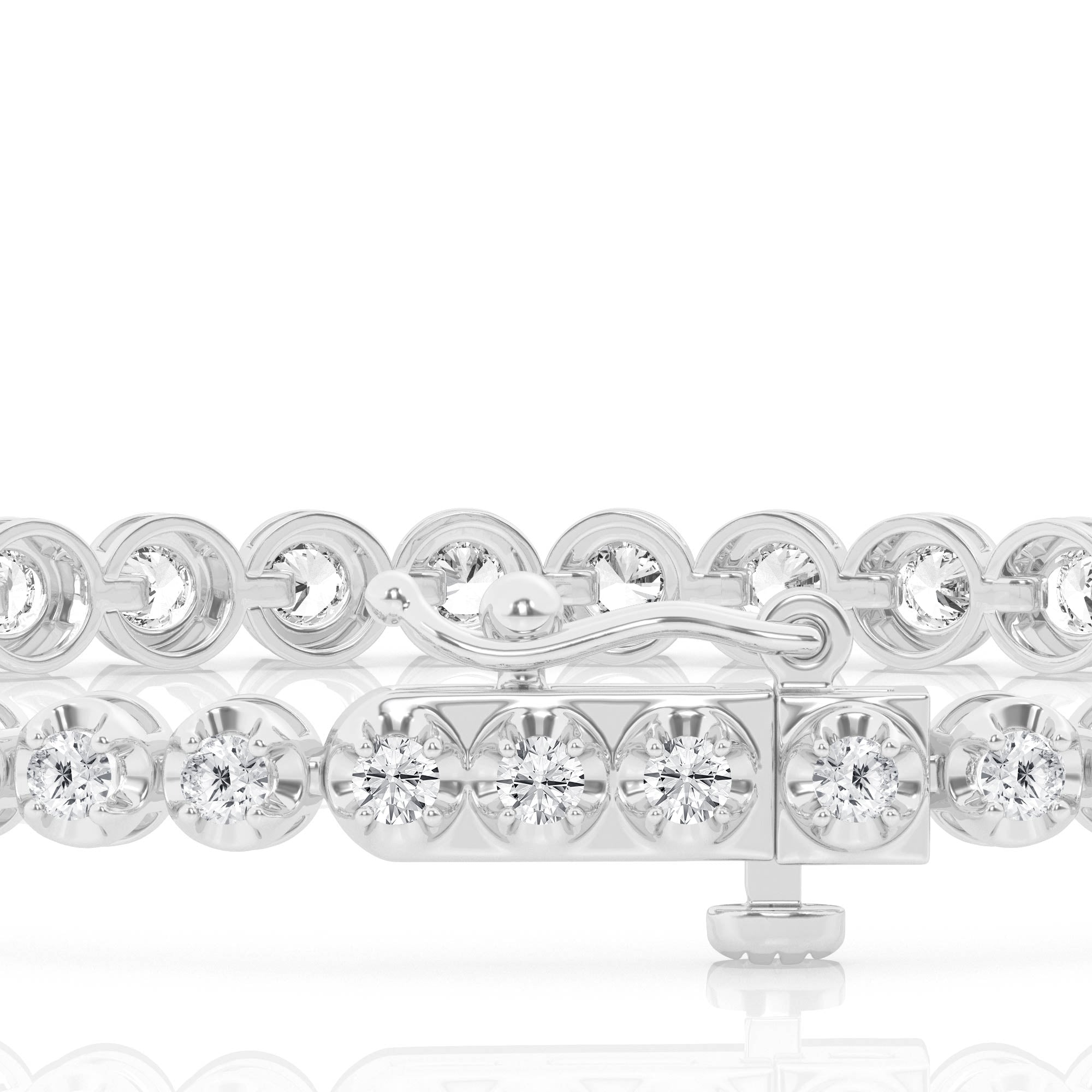 Brilliant 1 CTW Lab Diamond Tennis Bracelet in 14K White Gold
