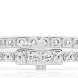 14K White Gold 4ctw Lab Diamond Round Tennis Bracelet