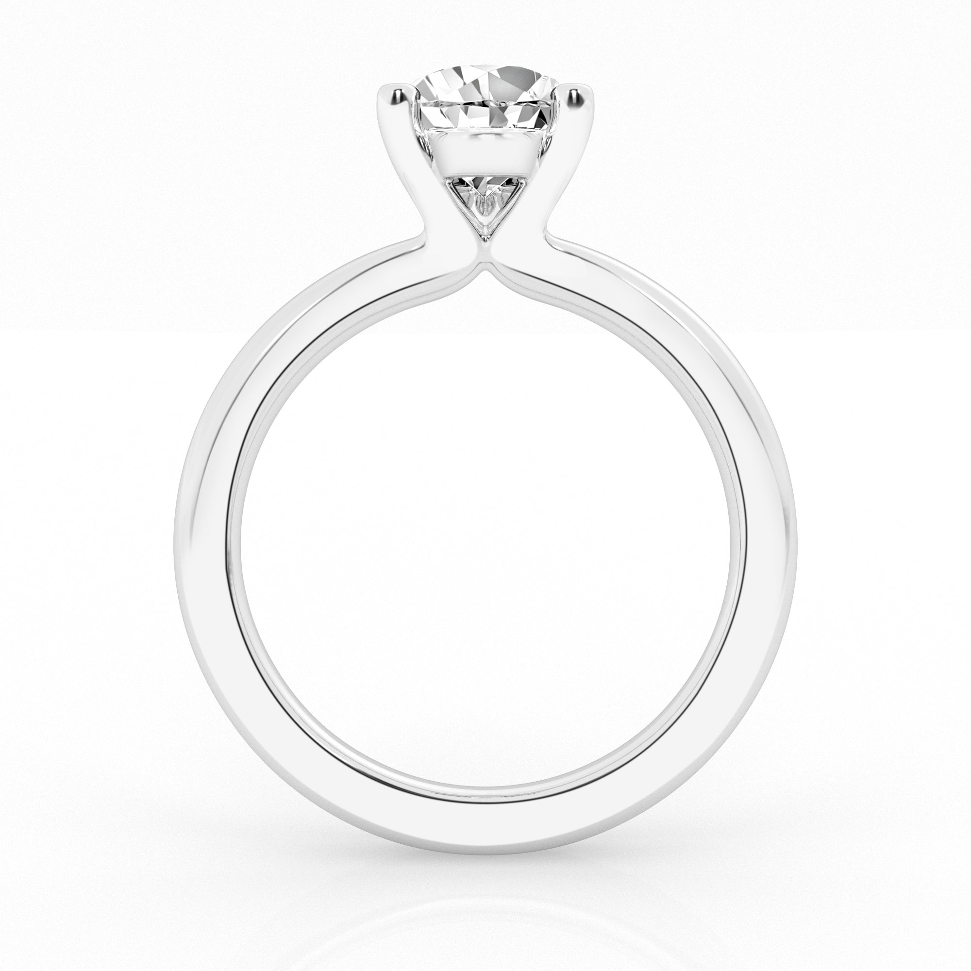14K White Gold 1.5ct Pear Lab Diamond Solitaire Ring