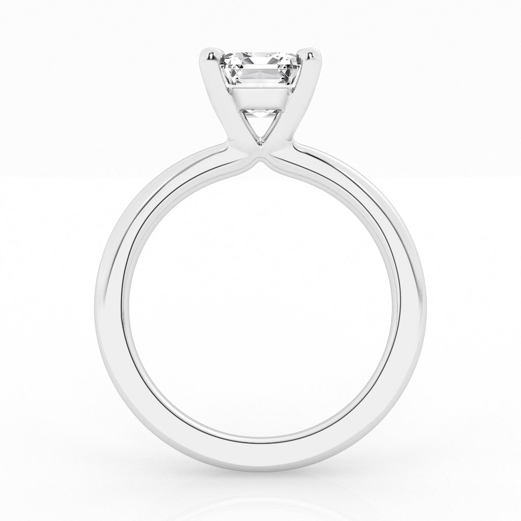 Timeless 2ct Emerald Cut Lab Diamond Solitaire Ring in 14K White Gold