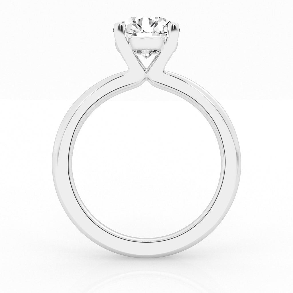 14K White Gold 1ct Lab Diamond Solitaire Ring