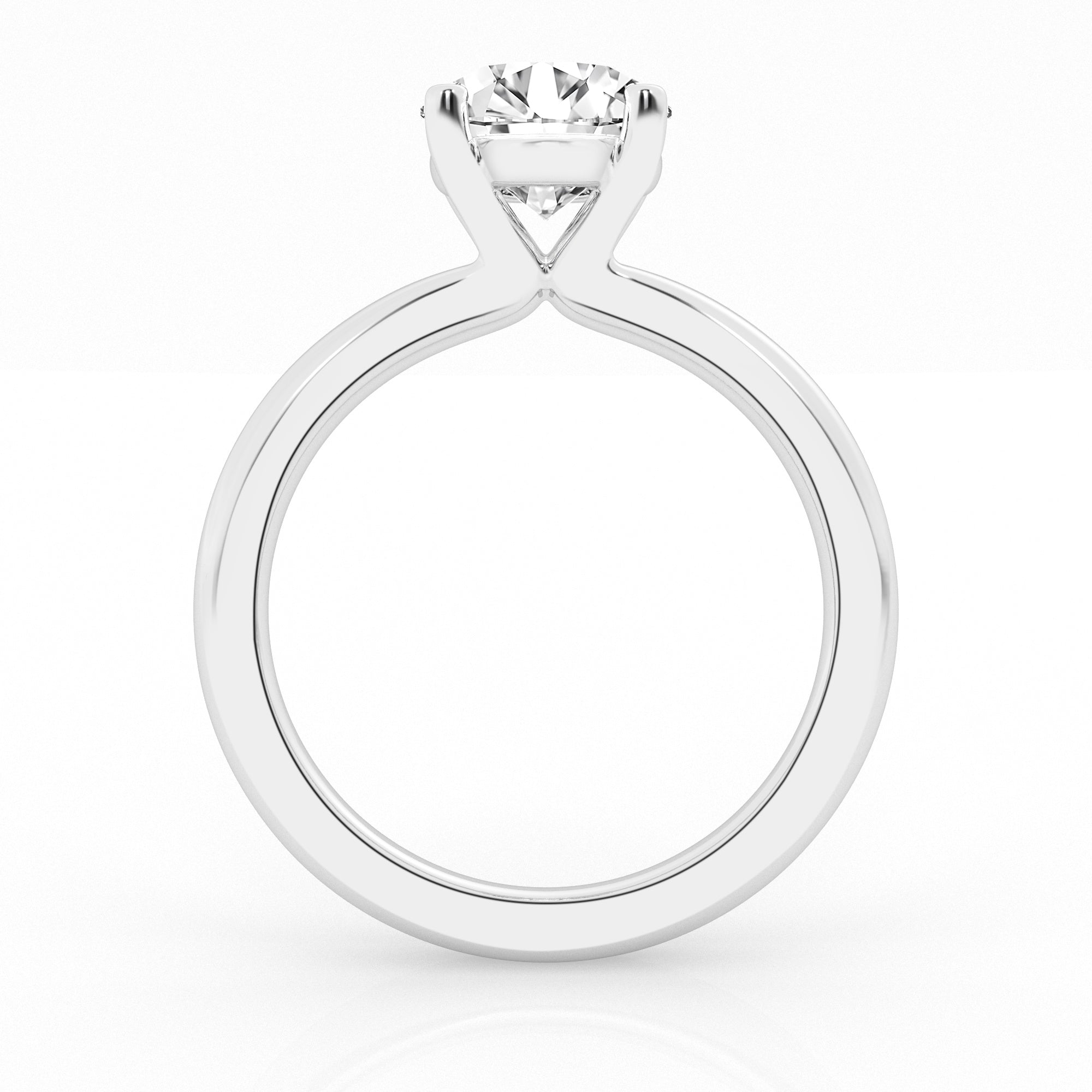 14K White Gold 1ct Lab Diamond Solitaire Ring