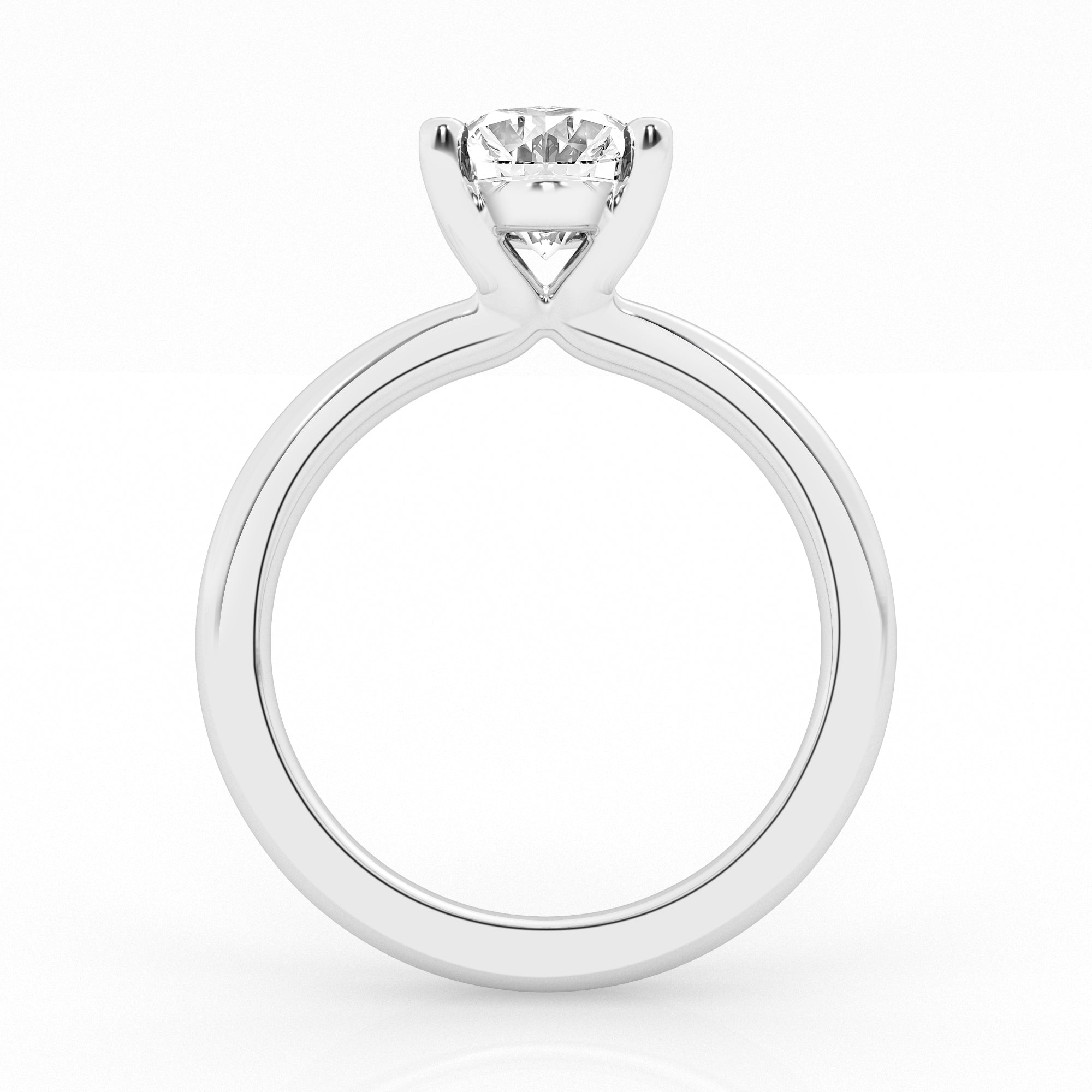 Timeless 1ct Oval Lab Diamond Solitaire Ring in 14K White Gold