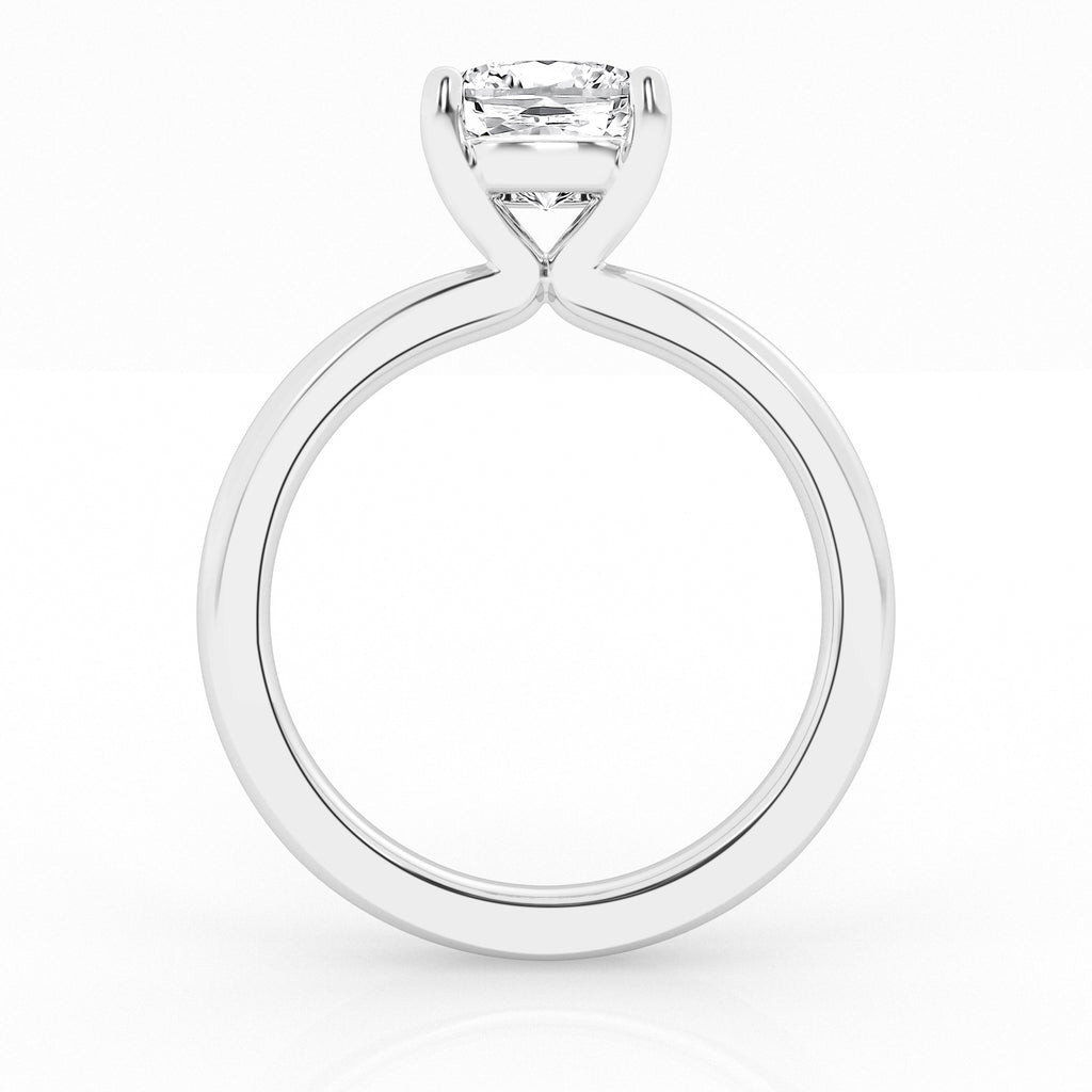 14K White Gold 2ct Cushion Lab Diamond Solitaire Ring