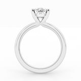 14K White Gold 4ct Oval Lab Diamond Solitaire Ring