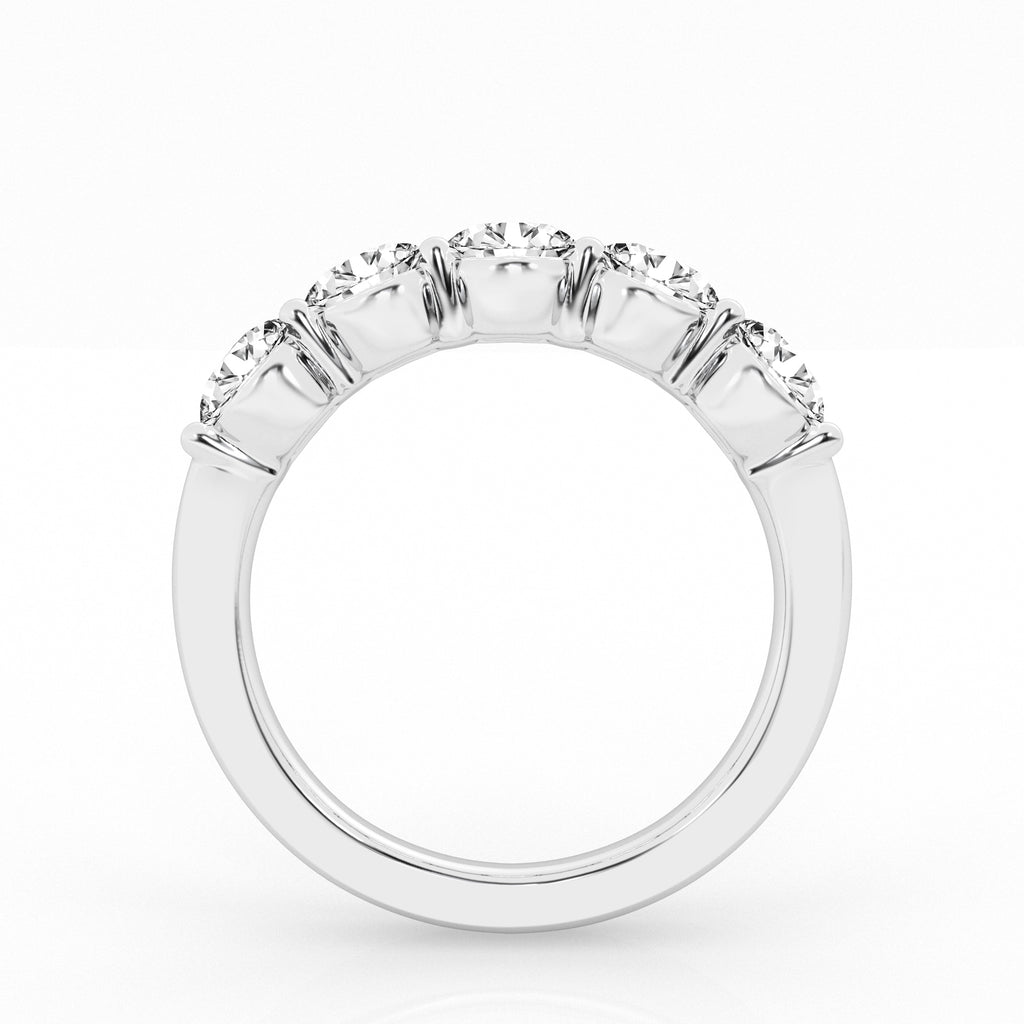 14K White Gold 2.0 ct Lab Diamond 5-Stone Engagement Ring