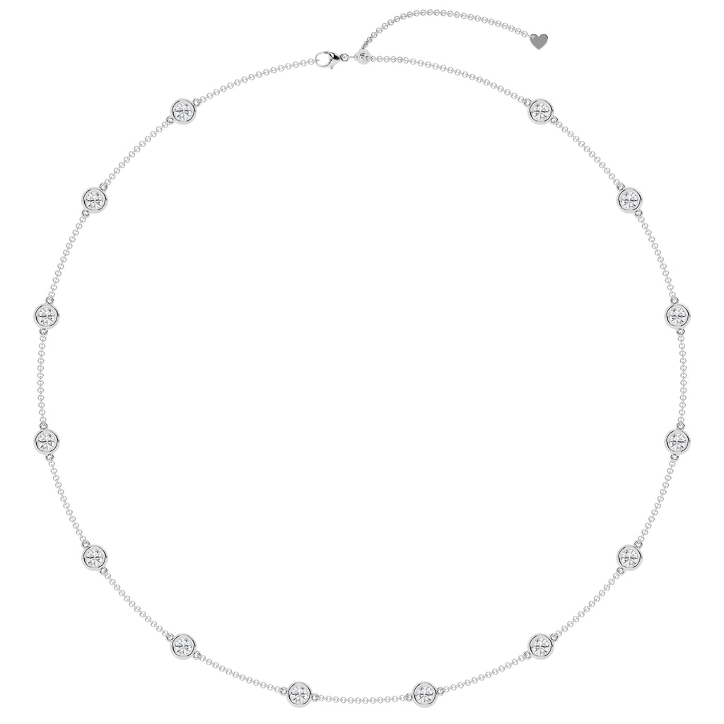 14K Yellow Gold Lab Diamond By The Yard Necklace
