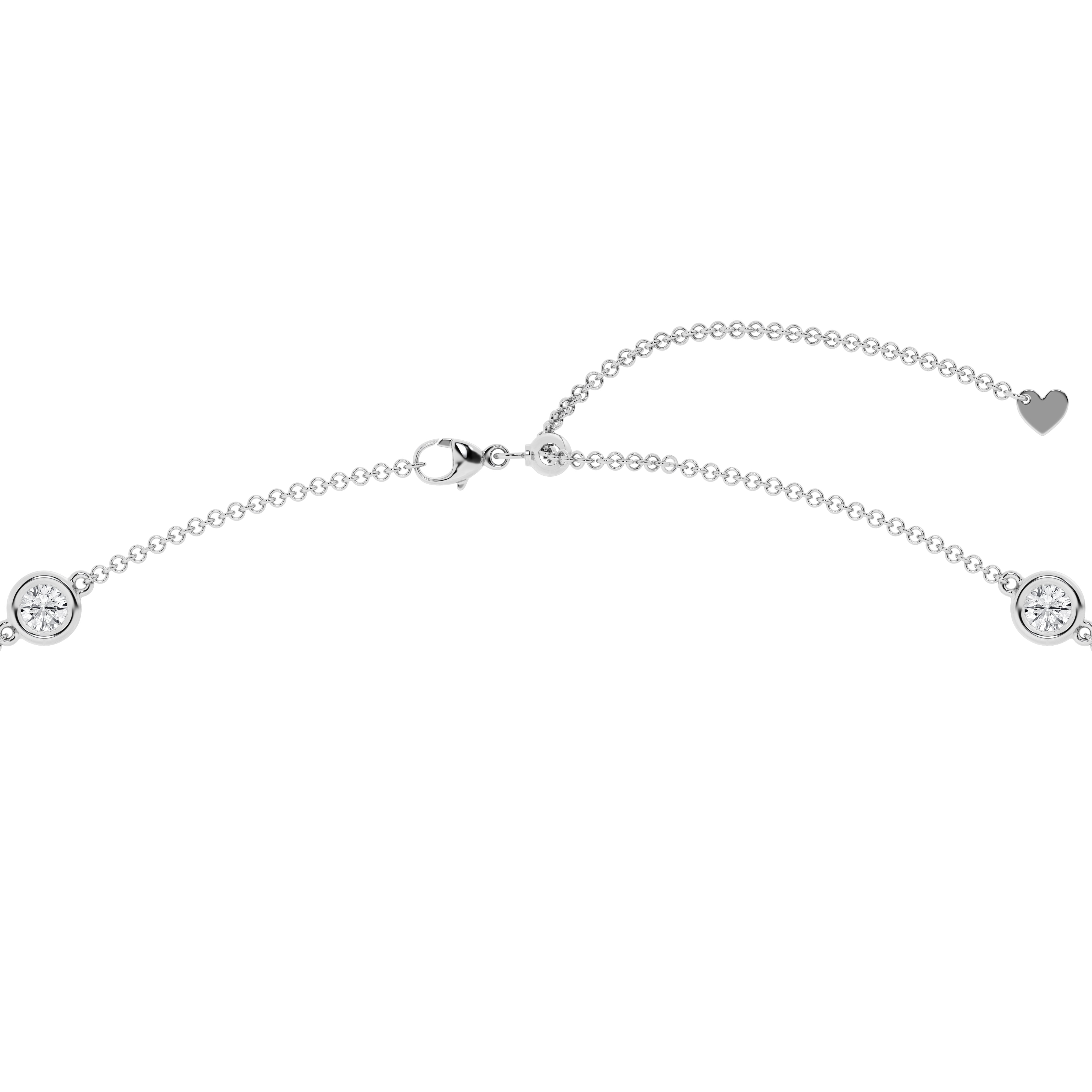 14K Yellow Gold Lab Diamond By The Yard Necklace