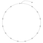 14K White Gold Lab Diamond Station Necklace - 2ctw