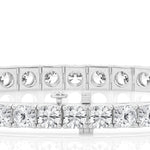 14K White Gold Lab Diamond Round Tennis Bracelet