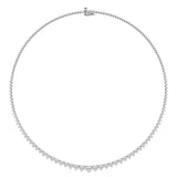 15 Carat Lab Diamond Rivera Necklace in 14K White Gold