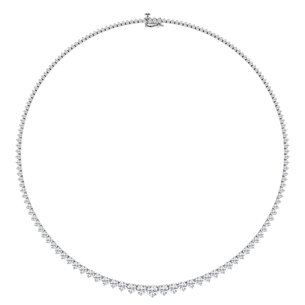 15 Carat Lab Diamond Rivera Necklace in 14K White Gold