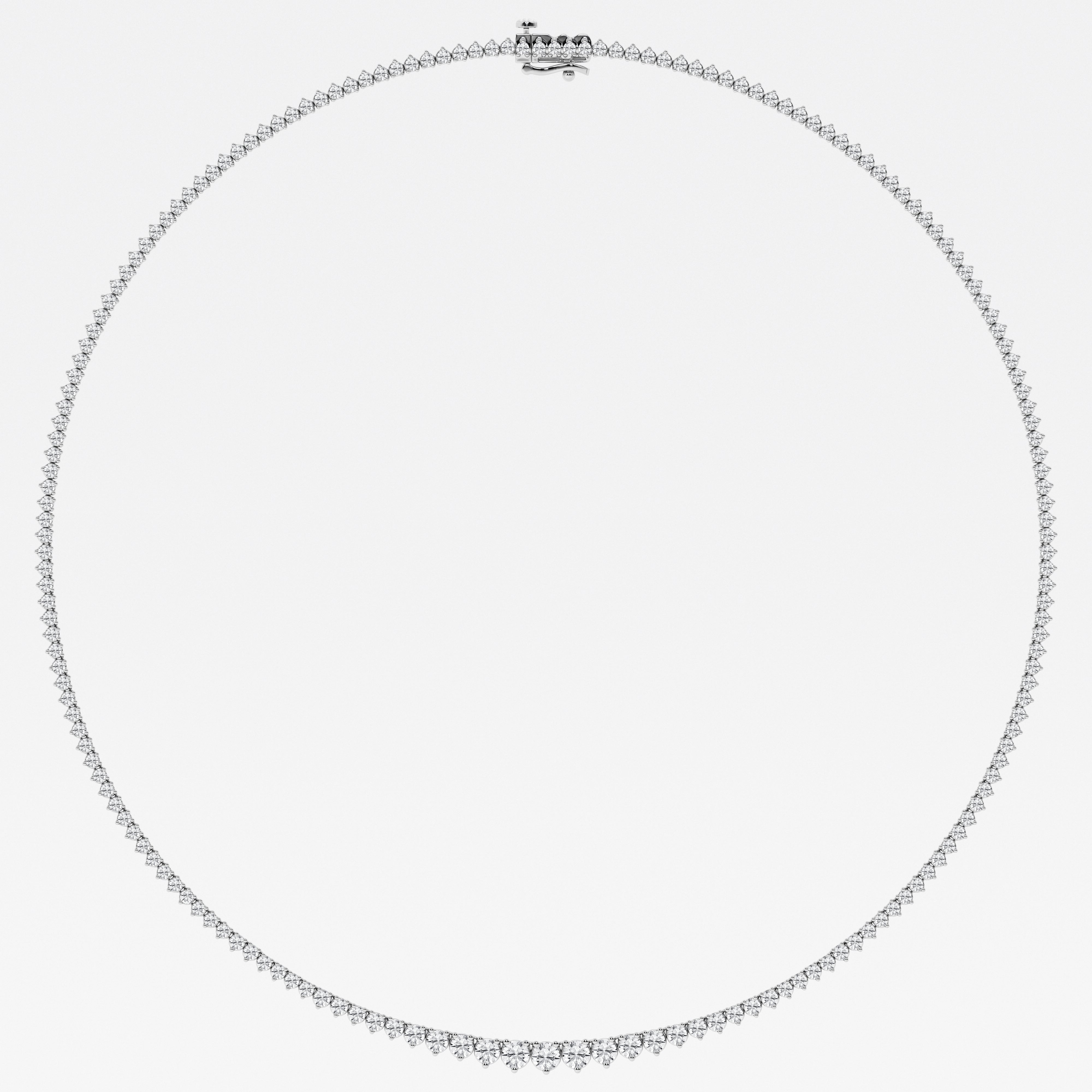14K White Gold Lab Diamond Rivera Pendant Necklace